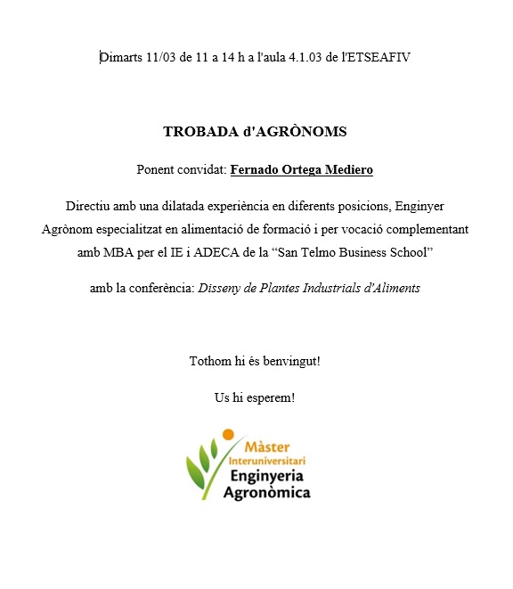 Trobada agronoms